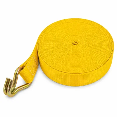 Trion Products 25mm x 46 Feet 1500kg J Hook Heavy Duty Cargo Lashing Polyester Webbing Replacement Strap