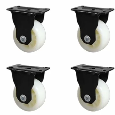 Heavy Duty 25 MM / 1 Inch Pack Of 4 Fixed Type Plain Bore PP Caster Wheel