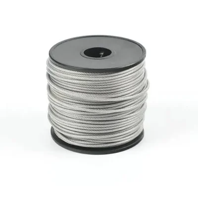Premium Quality Flexible Protective Nylon Coated Steel Wire Rope Cable(Size-2.5mm,Wire Rope Length-50m)