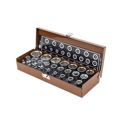 FORSTIME 25 Piece ½″ Drive CR‑V 8 to 32 mm Impact Socket Set – Metric in Durable Case (FT‑50121I)