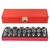 FORCEKRAFT 25 Piece ½″ Drive CR‑V 8 to 32 mm Impact Socket Set – Metric in Durable Case (FK-50121G)