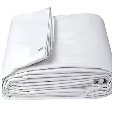ZN Global 25 feet x 45 feet Nylon Fabric, PVC Coated, UV Protected, Waterproof Tarpaulin Sheet(Color-White)