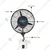 26 Inch Wall Mounted Mist Fan with 10L Water Tank