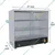 Commercial 27 inch Jumbo Hot Case Food Warmer 1000W Three Shelves