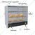 Commercial 27 inch Jumbo Hot Case Food Warmer 1000W Three Shelves
