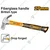 INGCO 27mm Drop-Forged Hammerhead British Type Claw Hammer with Fiberglass Handle (HCH81027)