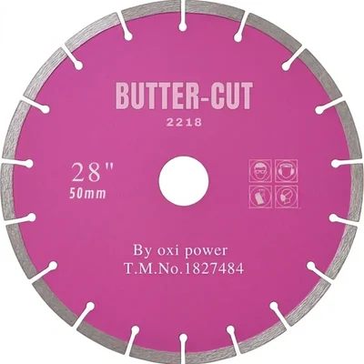 Oxi Power 28" Butter Cut Silver Brazed Pink Diamond Saw Blade for Heavy Duty Granite Stone Cutting 2218