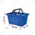 Bigapple 28 Liters Capacity Bucket Style Plastic Shopping Cart Without Wheels (Color-Blue,Pack-5 Pcs)