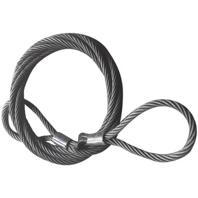 National 28 mm 10 Meter Wire Rope Sling,6x37 IWRC, Single Leg For Lifting, Rigging, and Material Handling