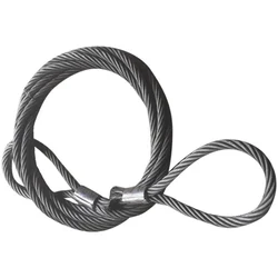 National 28 mm 7 Meter Wire Rope Sling,6x37 IWRC, Single Leg For Lifting, Rigging, and Material Handling