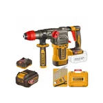 Ingco 28mm 42V Cordless BL 3-Mode Function, 4.5J Energy Rotary Hammer With Battery, Charger & Accessories (CRHLI422882)