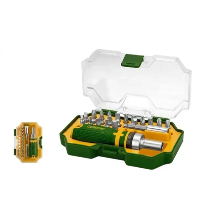 Jadever 28Pcs CR-V 1/4" Bit Set w/ Ratchet Handle JDSS8B28