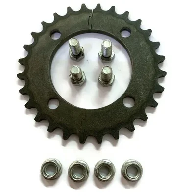 28 Teeth Half Cut Split Type Chain Sprocket Pinion for E-Rickshaw & Electric Vehicles (116mm, Tempered Alloy Steel)