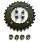 28 Teeth Half Cut Split Type Chain Sprocket Pinion for E-Rickshaw & Electric Vehicles (116mm, Tempered Alloy Steel)