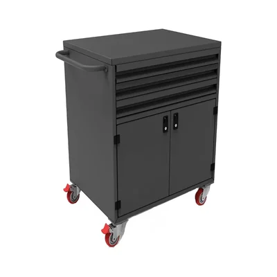 Suwas Trolley 30 Kg/Shelf Load Capacity 2 Drawer & 2 Shelves Powder Coated Cabinet Tool Trolley (SU-CBT-006)