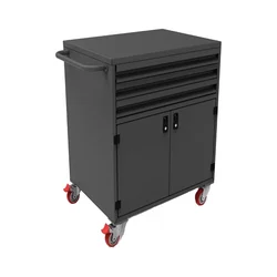 Suwas Trolley 30 Kg/Shelf Load Capacity 2 Drawer & 2 Shelves Powder Coated Cabinet Tool Trolley (SU-CBT-006)