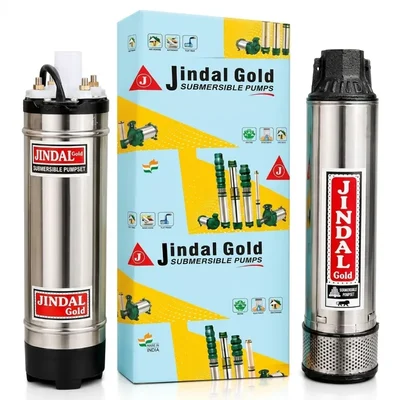 Jindal 2 HP 12 Stage V4 Single Phase Water Cooled Submersible Pump, 100ft Head, 9000 LPH