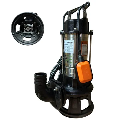 Heavy Duty 2 Hp Single Phase Copper Winding Sewage Pump with Cutter & Float Switch, 16m Head, 416LPM - 1 Year Warranty