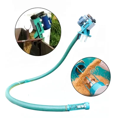 Flexible Grain Lifter 2 HP Single Phase Crompton Motor with 20 Feet Pipe for Transferring Crops