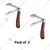 2 in 1 Foldable Grafting Knife with Wooden Handle/Stainless Steel Grafting Tool for Tree Grafting, Gardening(Pack of 2)