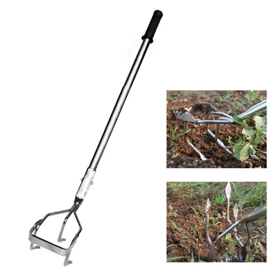 Manual 2-in-1 Culti-Weeder with 5 feet Handle Versatile Gardening Tool for Efficient Soil Cultivation & Weed Removal