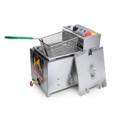 2-in-1 Commercial Table Top 6 Litre Deep Fryer (1/2 Size), Single Tank Fryer