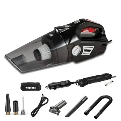 Woscher 2 in 1 HandHeld Car Vacuum Cleaner with Air Compressor Tyre Inflator 