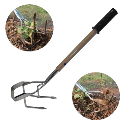 Redbuild 2 in 1 Hand Weeder with 1 Feet Handle | Rust Proof | Hand Weeder for Gardening