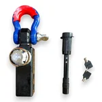 Premium Quality 2 Inch 20 Ton Shackle Hitch Receiver Solid Forged Steel Tow Hitch 4.75 Ton Bow Shackle Trailer Ball Lock & Key