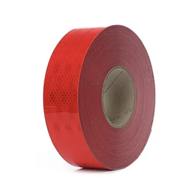 CHANDOK 2 Inch X 5 Meter High Intensity Water Proof Conspicuity Warning Reflective Radium Tape, Red(Pack-1 pc)
