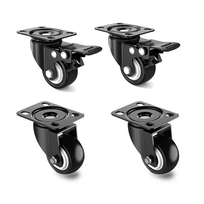 Heavy Duty 2 Inch Swivel & Brake Type Caster Wheel (Pack-4 Pcs)