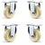 Heavy Duty 50 MM / 2 Inch Double Bearing Plate Type Fixed Caster Wheel ( Pack of 4)