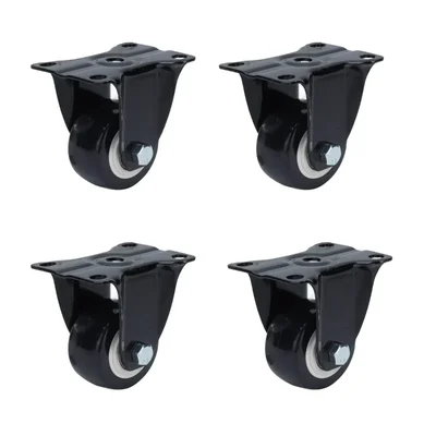 Heavy Duty 2 inch Fix Type PU Caster Wheel, 150 kg Load Capacity (Pack of 4)