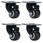 Heavy Duty 2 inch Movable Type PU Caster Wheel, 150 kg Load Capacity (Pack of 4)