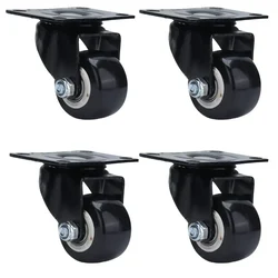 Heavy Duty 2 inch Movable Type PU Caster Wheel, 150 kg Load Capacity (Pack of 4)
