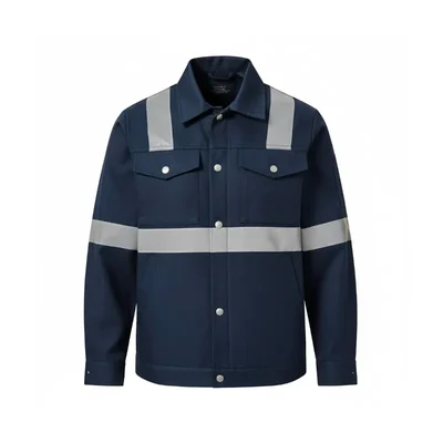 Payuh 60 GSM Safety Jeans Jacket With 2 Inch Reflective Tape (Model No : S21)