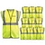 Gravitech 100 Pcs 120 GSM Green Colour Safety Jacket With 2" High Grade Reflective Fabric Tape (GI-RJ-02)