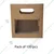100 Pcs, Kraft Paper Carry Bag with Window for 2 Jars of Cookie, Honey