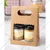 100 Pcs, Kraft Paper Carry Bag with Window for 2 Jars of Cookie, Honey