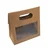 100 Pcs, Kraft Paper Carry Bag with Window for 2 Jars of Cookie, Honey