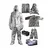 CHANDOK 2 Layer Aluminized Fiberglass Fire Proximity Suit, Silver, Complete Protection Set