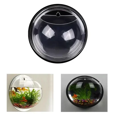 2L Wall Mount Aquarium Bowl for Small Betta Fishes