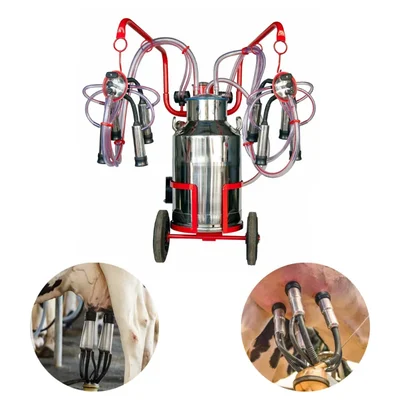 Open Door Trolley Type Milking Machine With 1 HP Motor, 40L SS Milk Tank & 1 Year Warranty
