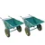 Heavy Duty 160 Kg Load Capacity Heavy Duty Double Wheel Barrow With 1 Meter Chain - Pack of 2