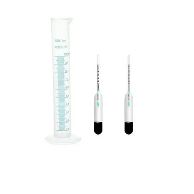 SBT Instruments 2pcs Milk Lactometer and 100ml Cylinder for Checking Milk Purity within a Minute