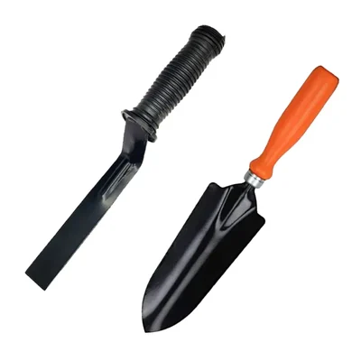 Garden Hand Tools Combo,1 Inch Bend-Proof Desi Khurpi & Small Trowel (2 Tools Set)