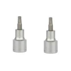 Keaa 2 Pcs 1/2 Inch TORX Bit Socket T50 Chrome Vanadium Steel Heavy Duty Tool for Garage Workshop Use