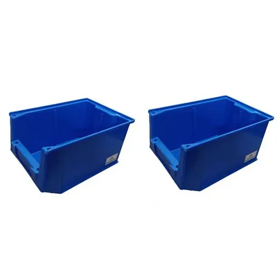 Avsar 300 x 200 x 160 mm FPO Blue Storage Bin with HDPE Material (Bin-35) - Pack of 2