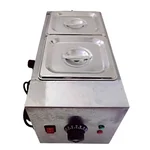 High Performance Dual Pots Electric Chocolate Melting Machine, 2 kW Power Perfect for Bakeries, Chocolatiers, Dessert