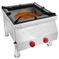 22x22x18 Inch SS 2 Ring Korean Burner for Bulk Cooking For Biriyani, Milk, Sweet Making And Namkeen